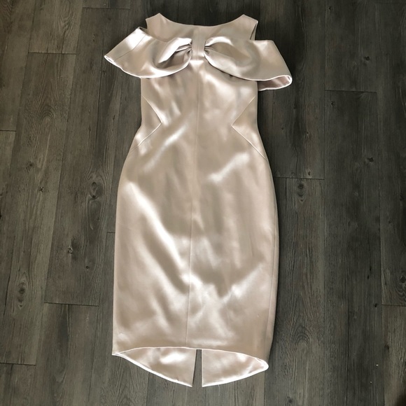 karen millen satin pencil dress